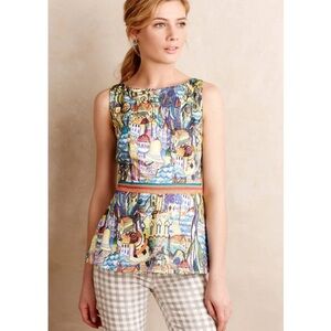 Cityscape peplum top by Weston